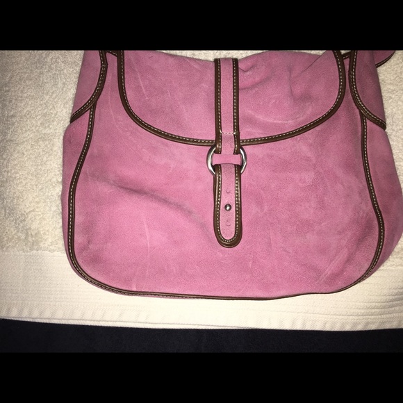 J. Crew Handbags - J. Crew Suede Hobo Shoulder Bag, light Pink.